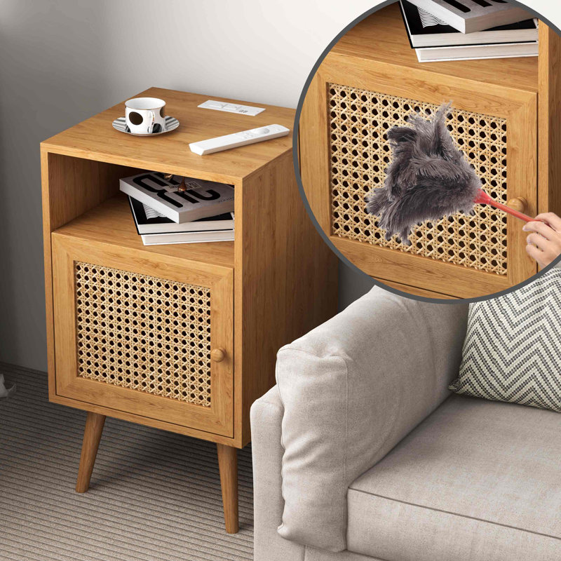 Beachcrest Home Kunkle Solid + Manufactured Wood Nightstand & Reviews